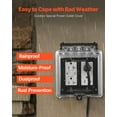 thumbnail image 3 of 2-Gang Outdoor Outlet Cover - Lockable Weatherproof Electrical Box, Heavy Duty Waterproof Enclosure for Exterior Receptacles - Universal Fit for Standard Outlets, 3 of 11