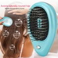 thumbnail image 3 of Cepillo de masaje iónico eléctrico portátil para el cuidado del cuero cabelludo, peine de masaje con vibración, cepillo para el pelo, verde, 3 of 12