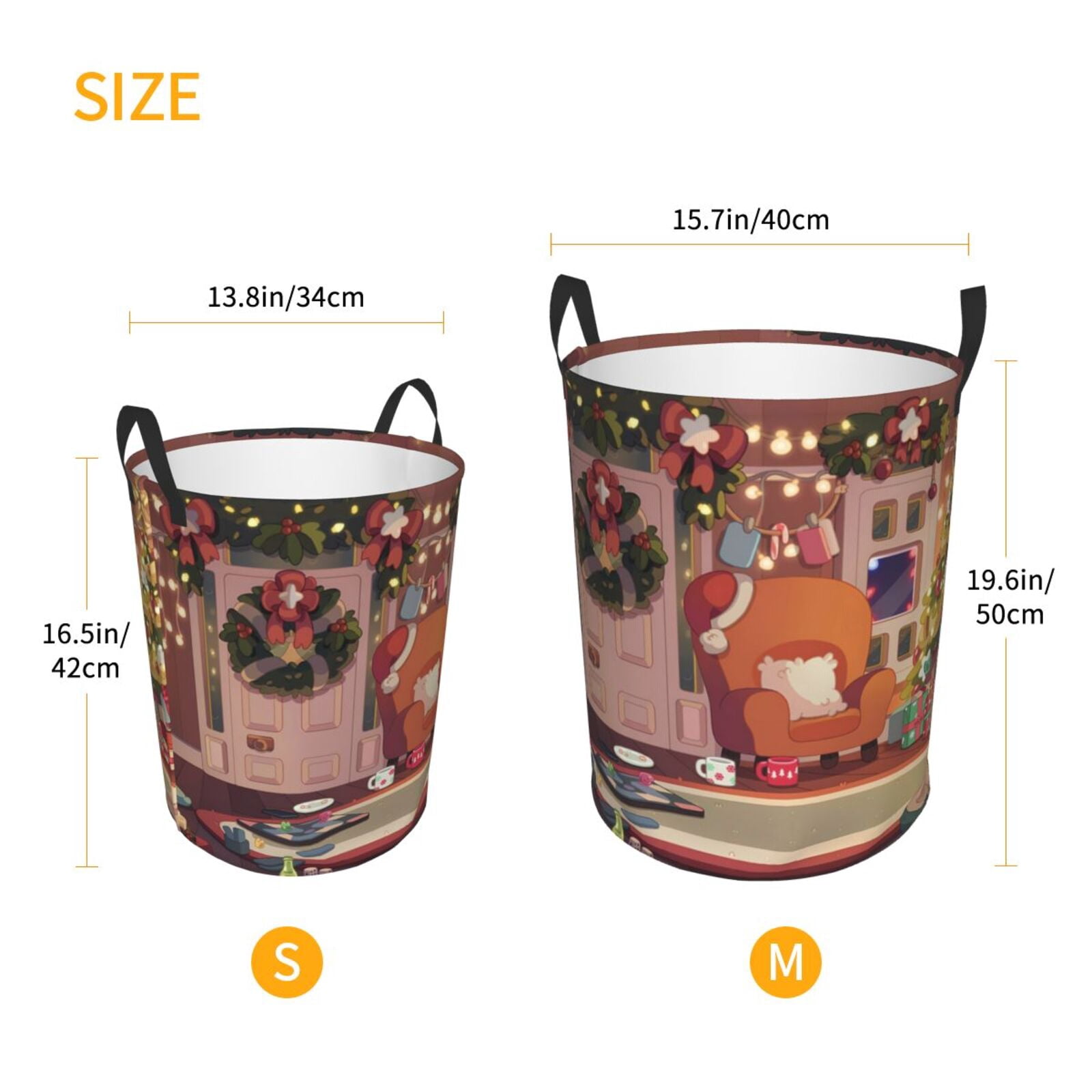 Johaoi Bluey Pattern Round Large Laundry Basket -Storage Basket - Toy Storage Basket, Perfect as Hamper, Kids Room Storage, and Toy Containment-