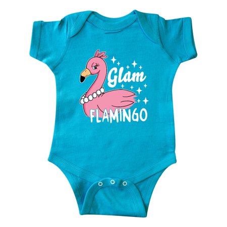

Inktastic Glam Pink Flamingo with Pearls Gift Baby Girl Bodysuit