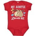 thumbnail image 3 of Inktastic My Auntie Loves Me with Sloth and Hearts Boys or Girls Baby Bodysuit, 3 of 5