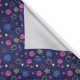 thumbnail image 6 of Ambesonne Cartoon Valance & Curtain, Smiling Face Flowers Hearts, 55"x36", Dark Blue Yellow Pink, 6 of 6