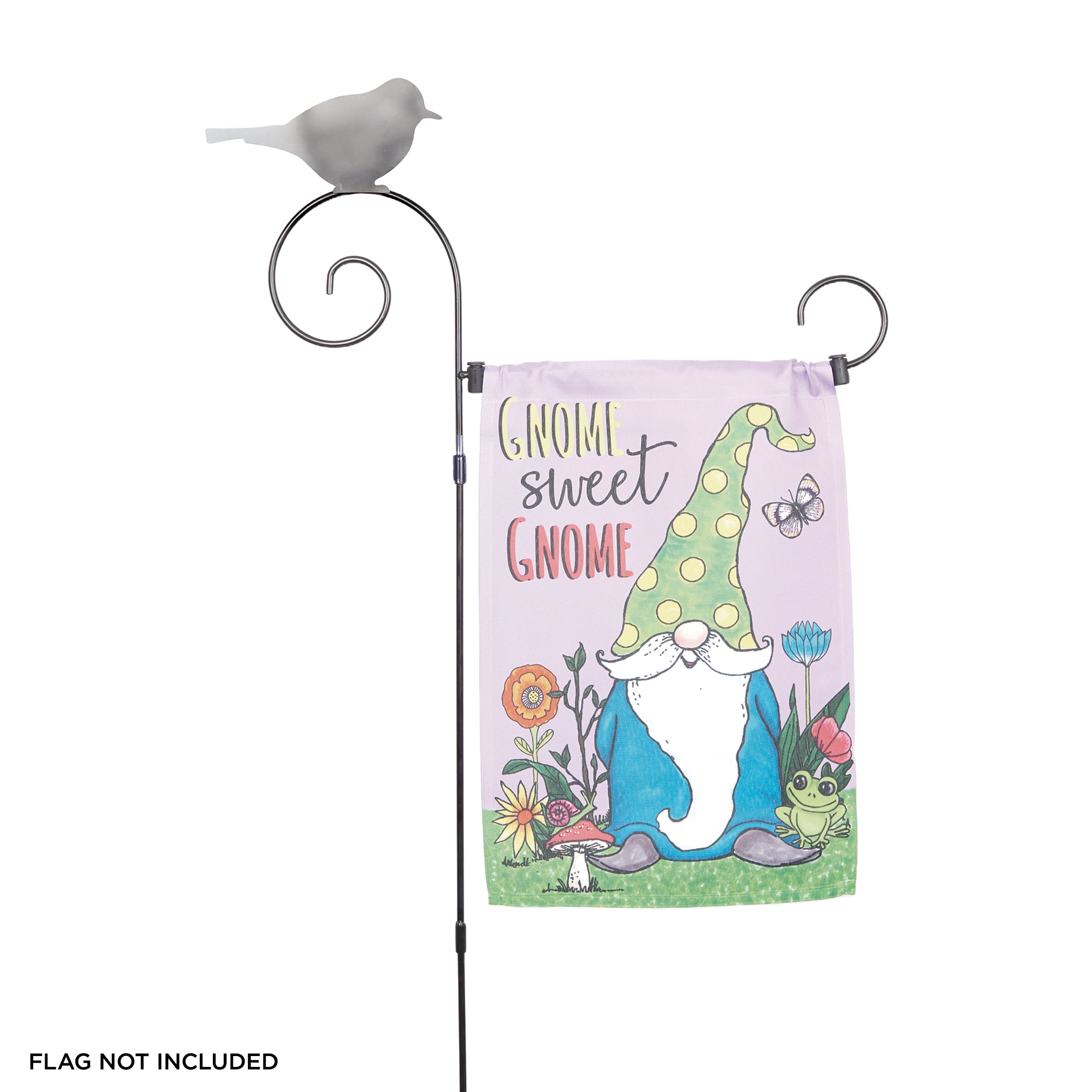Bird Silhouette Garden Flag Holder Stake