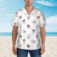 thumbnail image 4 of Daiia Bbaseball Dog Hawaiian Shirt for Men Gentle Cotton Regular Short Sleeve Casual-Small, 4 of 9