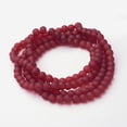 thumbnail image 2 of 140pcs Transparent Glass Bead Strands Frosted Round Dark Red 6mm Hole: 1.3~1.6mm 31.4 inch, 2 of 2