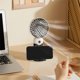 thumbnail image 4 of Ventilador portátil USB pequeño de tres velocidades con base de carga para escritorio que se puede usar como soporte para teléfono móvil., 4 of 6