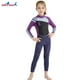 thumbnail image 4 of Niños con traje de baño redondo cuello redondo traje de baño una pieza traje de baño elástico para niñas nylon surfear ropa de baño para nadar buceo púrpura xl Inevent OD003305-14, 4 of 7
