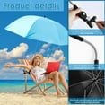 thumbnail image 4 of LHWEN 360° Adjustable Beach Umbrella with Large Clip Sunshade for Outdoor Camping Chair Umbrella Wind and Easy to Assemble Portable Sun for Family Outings and Baby Walks, 4 of 5