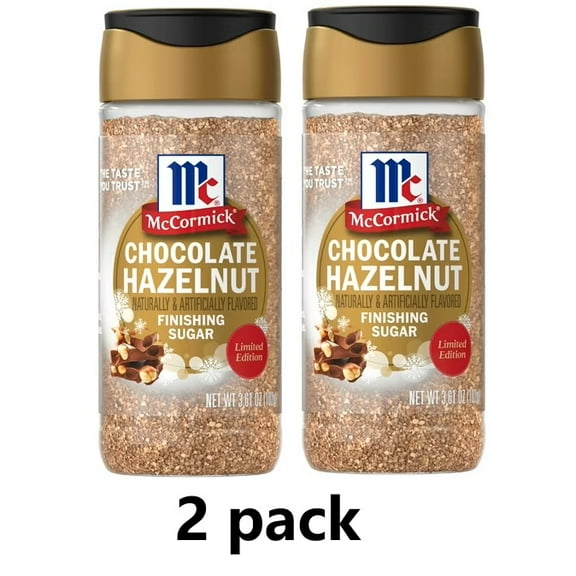McCormick Chocolate Hazelnut Finishing Sugar, 3.61 oz 2 Bottle