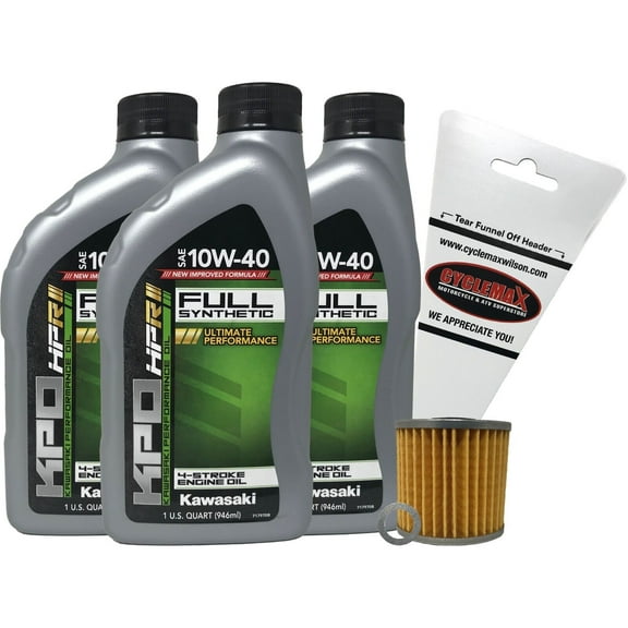 Kawasaki Full Synthetic OEM Oil Change Kit for 2009-2022 Kawasaki KLR650
