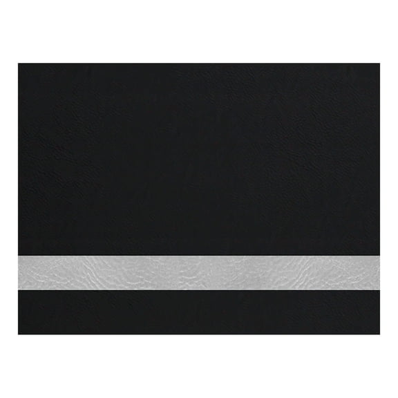 12" x 18" Sheet BLACK/SILVER Blank Laserable Leatherette Patch with Adhesive-Qty 1 BLACK/SILVER