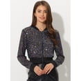 thumbnail image 2 of Chaqueta De Lentejuelas Tipo Aviador Con Cremallera En La Parte Delantera Con Purpurina Brillante Para Mujer Arcoíris XS, 2 of 6