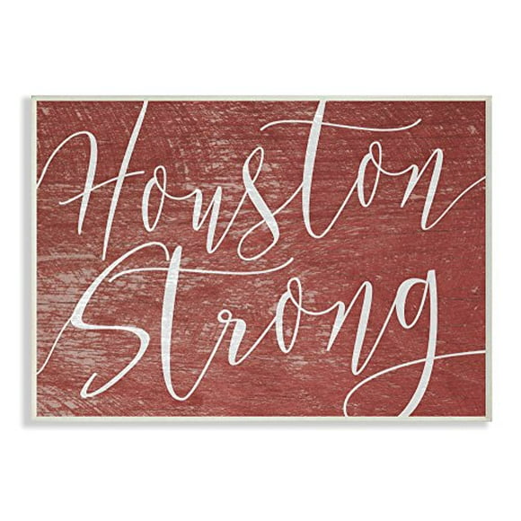 Stupell Industries Houston Strong Oversized Wall Plaque Art, Proudly Made in USA