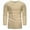 Khaki, variant on Huuilaibazoo Muscularfit Shirts for Men Fashion Cotton Linen V Neck Long Sleeve Work Tshirt Casual Loose Solid Pullover Sweatshirt Outdoor