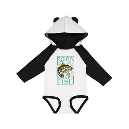 

Inktastic Born to Fish Gift Baby Boy or Baby Girl Long Sleeve Bodysuit