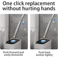 thumbnail image 6 of Disposable Toilet Cleaning System, Toilet Brush Holder Kit with 6/12/24pcs Pre-Soaked Cleaner, Disposable Toilet Bowl Cleaner Wand, Bathroom Cleaning System (Grey (12 Brush Heads)), 6 of 10