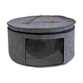 thumbnail image 1 of Caja De Almacenamiento Para Sombreros De Fieltro Con Tapa, Contenedor De Almacenamiento Para Dormitorio, Resistente, Portátil, Para Viajes, Gris L, 1 of 8