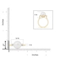 thumbnail image 4 of ANGARA South Sea Cultured Pearl Ring with Diamond Accents in 14K Yellow Gold for Women | June Birthstone, Birthday, Anniversary, Jewelry Gift for Women | Pearl Ring, 4 of 8