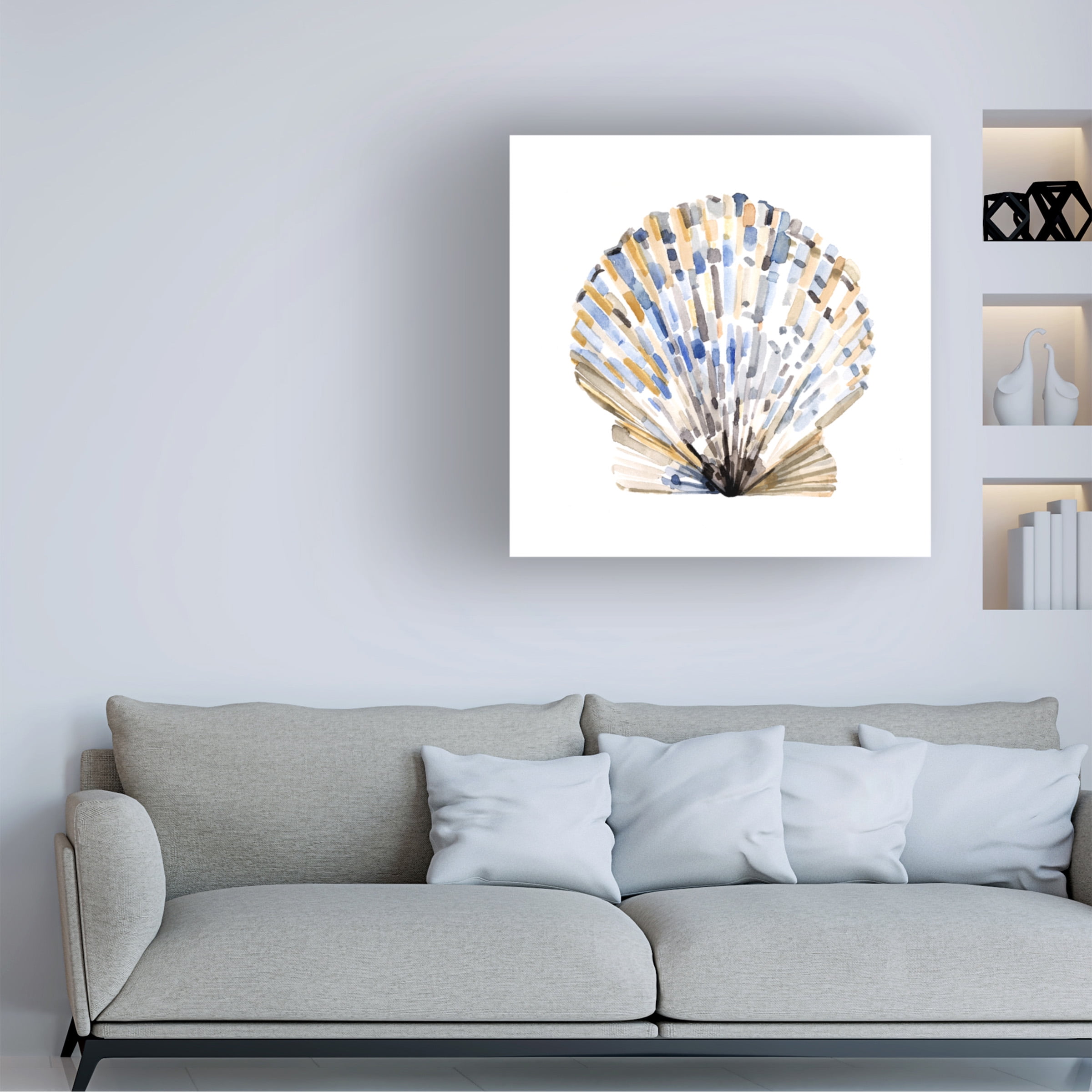 Emma Caroline 'Simple Shells I' Canvas Art