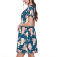 thumbnail image 2 of Daiia Cute Salamander Print Women's Dresses 2025 Trendy Short sleeve Dresses Casual Baggy Flowy Maxi Sun Dresses, 2 of 6