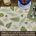 thumbnail image 4 of Highland Home "Fern Leaves" 4-Pack Cotton Blend Washable Placemats, 4 of 6
