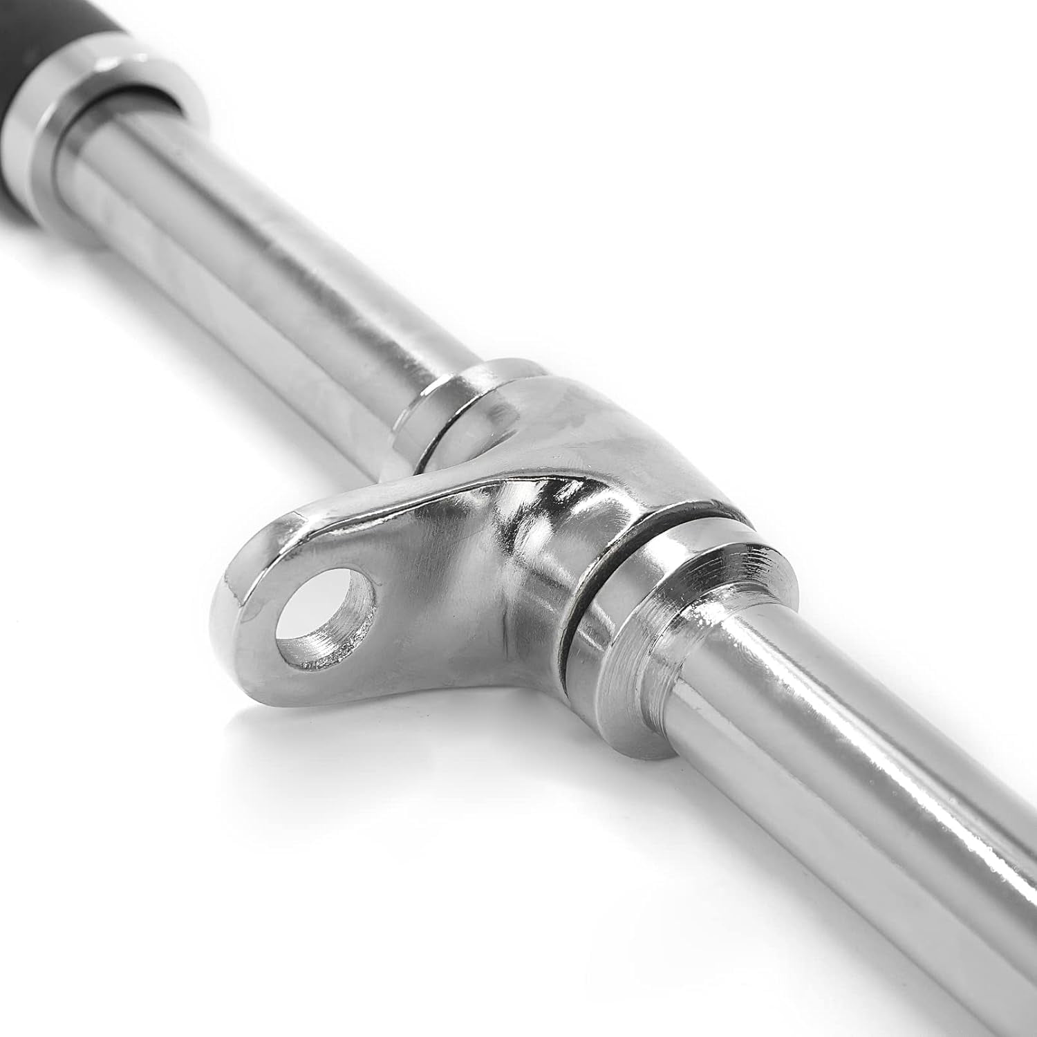 Rotating Straight Bar, Heavy Duty   Attachments for Tricep Pushdown Bicep Curls, 22 Inch  Steel Weightlifting Bar with Rubber Grips