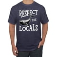 thumbnail image 2 of Wild Bobby Respect The Locals Save Our Oceans Whale Animal Lover Men Graphic Tee, Vintage Heather Navy, XX-Large, 2 of 6