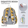 thumbnail image 5 of Boston Terrier Backpack for School,Cute School Bag,Schoolbag with Adjustable Shoulder Straps & Padded Back,13.4"x11"x4.7", 5 of 6
