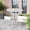 White, variant on SOCIALCOMFY Outdoor Cast Aluminum Bar Table, 38.5" Patio Bar Height Table with 2" Umbrella Hole, All Weather High Top Bistro Round Dining Table for Outside Deck Porch Balcony Poolside, Dark Bronze