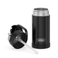 thumbnail image 4 of Thermos Kids Bouteille d'eau isolée sous vide avec paille rabattable, 355 ml, noir, 4 of 5