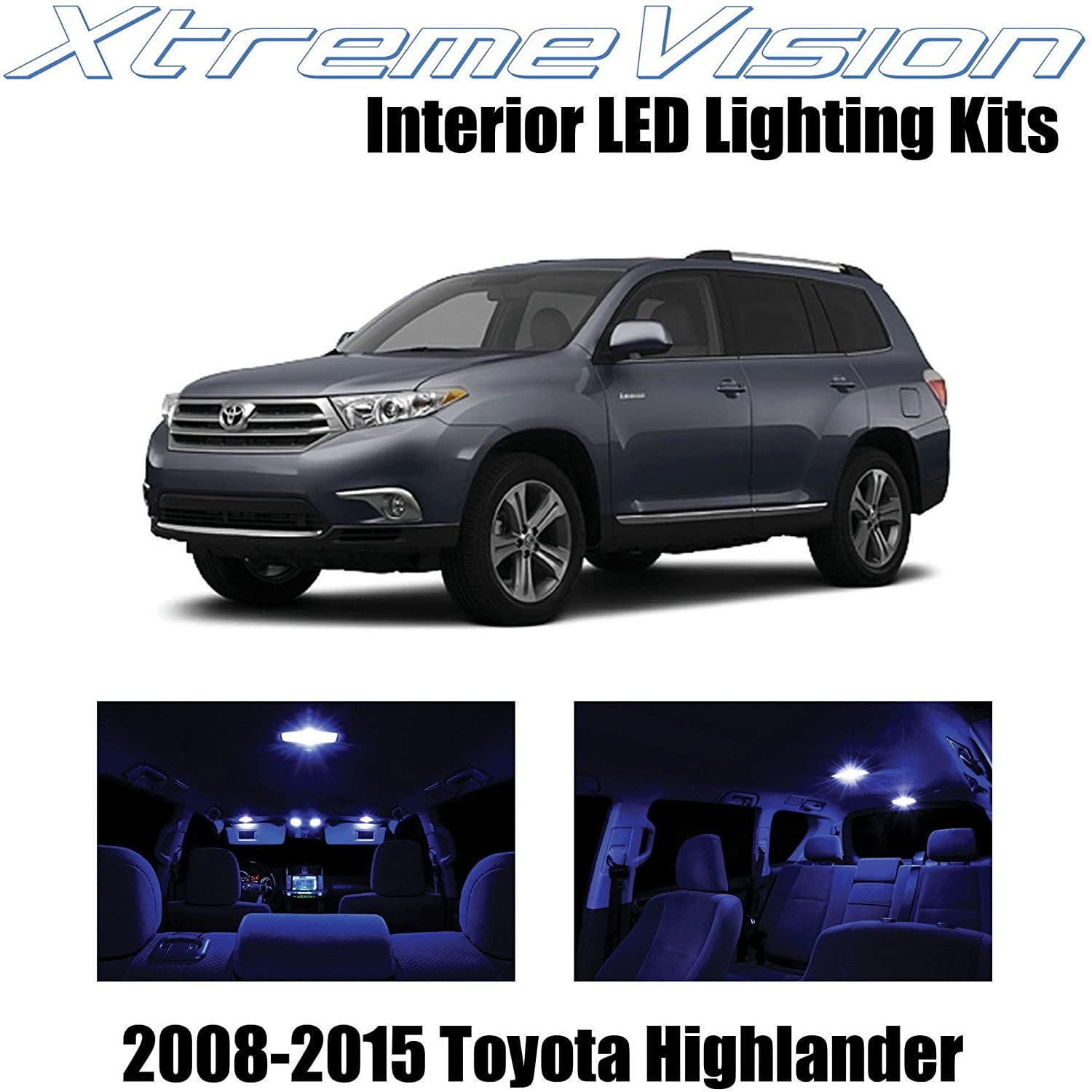 Xtremevision Interior Led For Toyota Highlander 2008 2017 16 Pieces Blue Kit Installation Tool Com Xtremevision Interior Led For Toyota