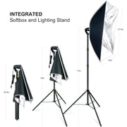 LINCO LED Softbox Lighting Kit 20x28 85W 5500K Photography Studio Lighting with Carrying Bag AM289
