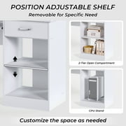 Ktaxon Computer Desk Home Office Workstation Laptop Table Drawer Shelf Furniture White