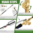 thumbnail image 4 of Portable Propane Torch Weed Burner Kit - Flamethrower with Hose, Electric Weeder & BBQ Lighter for Flame Weng, Roofing, Ice ow Removal, 4 of 8