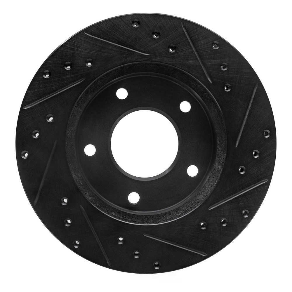 Dynamic Friction Company 633-45001L DFC Brake Rotor - Drilled And Slotted - Black