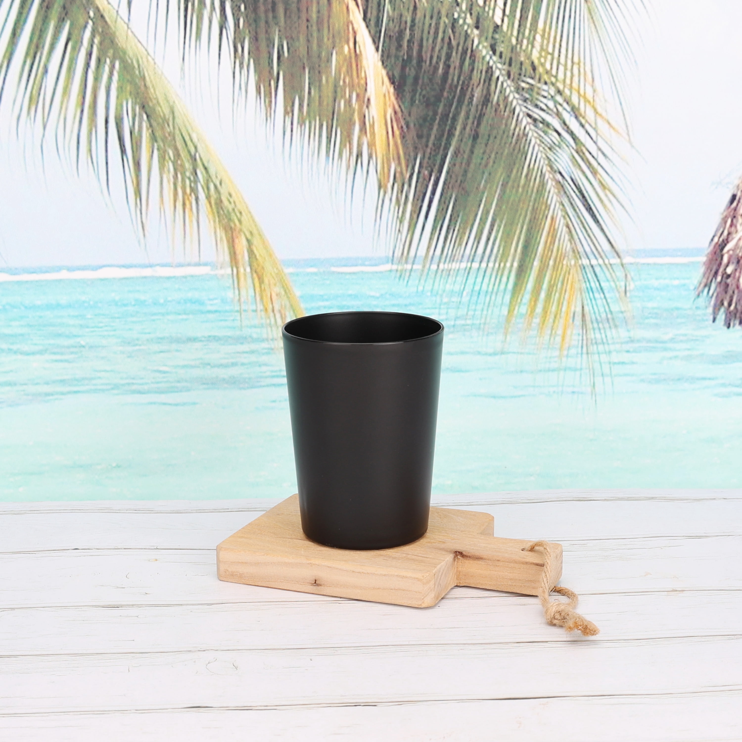 Mainstays - Black Round Plastic Tumbler, 18-Ounce