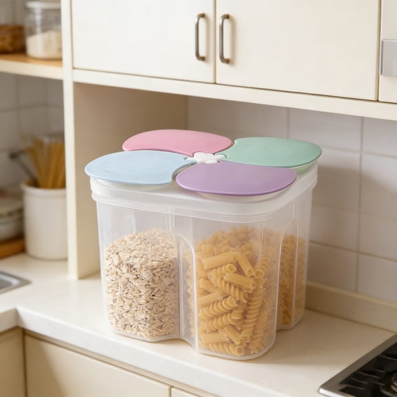 Gosuguu Airtight Food Storage Containers | Clear Plastic Kitchen Canisters for Pantry Organization | 2-Piece Set Stackable for Snacks, Grains & Coffee