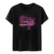 thumbnail image 1 of Gibobby Blusa de Trabajo de Manga Corta Mangas cuello redondo moda inspiradora para mujeres con cáncer mama(Negro,M), 1 of 3
