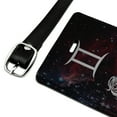 thumbnail image 2 of Gemini Twins Zodiac Sign Horoscope in Space Rectangle Leather Luggage Card Suitcase Carry-On ID Tag, 2 of 7