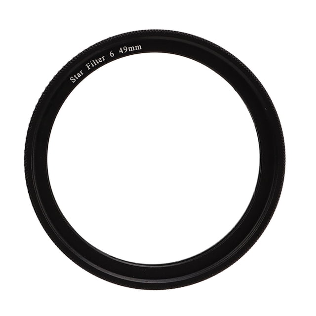 Filtro de estrella de 6 líneas con revestimiento de alta definición y pantalla cruzada ajustable para cámara de 49 mm.