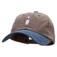 thumbnail image 2 of Bowling Pin Embroidered Pigment Dyed Wash Caps - Khaki Navy OSFM, 2 of 5