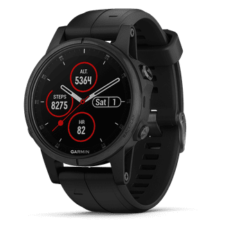 Garmin Fenix 6 - Sapphire Carbon Gray GPS Smartwatch with Black