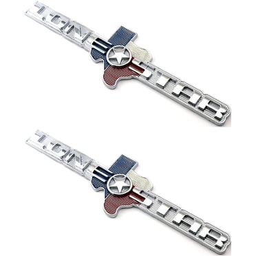 3-Pack Texas Star Edition Emblems – Chrome/Black Universal Stick For Tundra Tacoma
