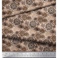thumbnail image 2 of Soimoi Polyester Crepe Fabric Floral Mandala Printed Fabric 1 Yard 52 Inch Wide, 2 of 3