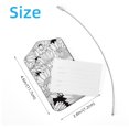 thumbnail image 4 of Square 2Pack PU Leather Sunflower Cruise Luggage Tag with Privacy Cover and Stainless Steel Ring - Suitable for Travel Handbags Backpacks Luggage Tags, 4 of 6
