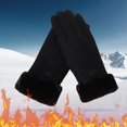 thumbnail image 4 of Guantes para mujer, con pantalla táctil para el dedo completo, guantes cálidos Negro, 4 of 9