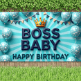 thumbnail image 3 of Polka Dot Balloons Birthday Banner Crown Boss Baby for Baby Party Kids Celebration Indoor Decoration, 3 of 7