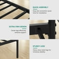 thumbnail image 4 of Dextrus Metal Canopy Four Poster Bed Frame, No Box Spring Needed, Black, 4 of 7