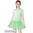 thumbnail image 3 of Cooltree Trendy Girl Skort - Lime Green Print Summer Skirts with Shorts Size 10, 3 of 7