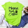 thumbnail image 1 of EGNMCR T-Shirts pour Femmes Femme Couleur Mère Imprimé Graphique Manches Courtes Col Rond Hauts Amples Manches Courtes, 1 of 3